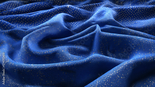 Blue sports clothing fabric texture inspired by football shirt jersey material symbolizing performance energy and teamwork representing breathable athletic design and modern sports apparel