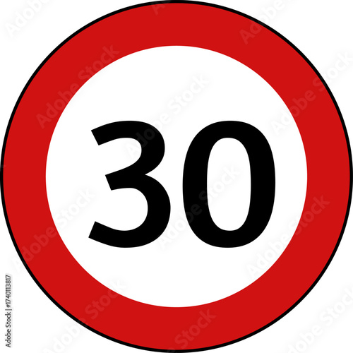 Speed Limit 30 Sign