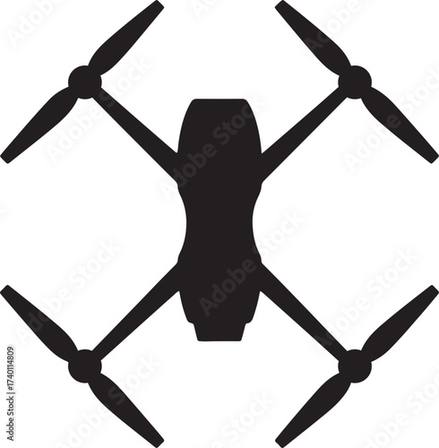 Drone Vector Silhouette, drone silhouette vector art illustration, Drone silhouette vector, drone camera icon silhouette vector illustration, Combat drone attack drone in vector art, silhouette.