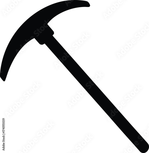Crowbar silhouette vector art illustration