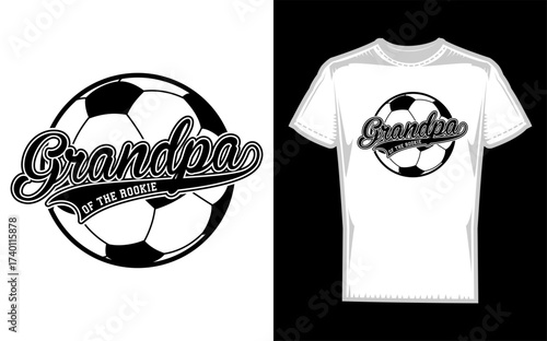 Heartwarming silhouette design celebrating a grandfather s pride as the grandpa of the rookie perfect for family sports and new beginnings