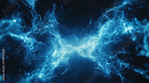 Dynamic futuristic background frame with glowing blue electric energy, creating a powerful high-tech effect that suggests motion, innovation, and digital intensity.
