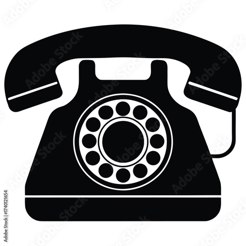 landline telephone vector icon