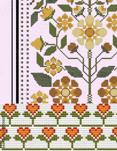 design flower pattren background ethnic design