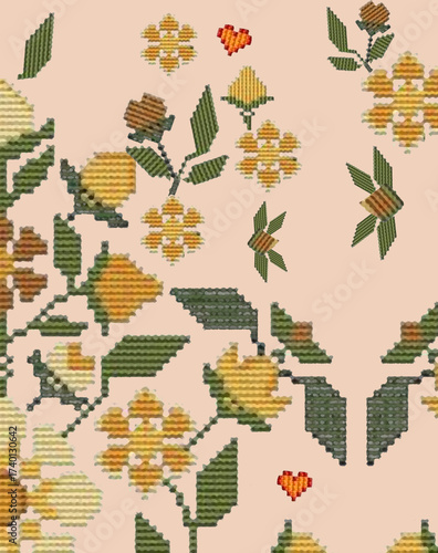 design flower pattren background ethnic design