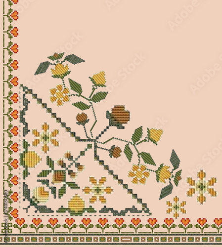 design flower pattren background ethnic design