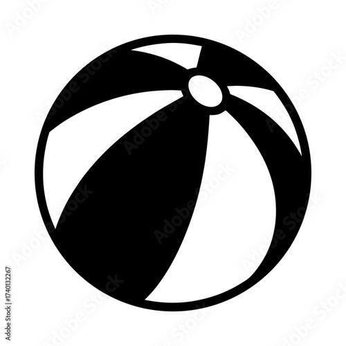 Isolated beach ball vector illustration summer fun graphic design inflatable toy play equipment icon