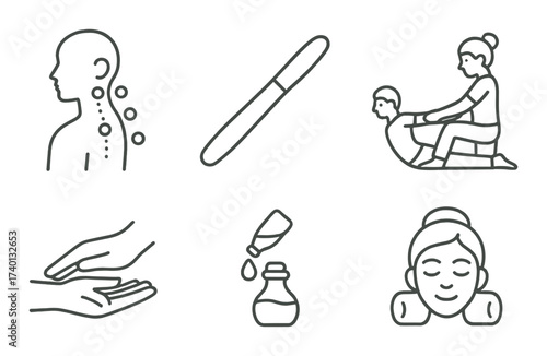 Therapeutic massage techniques with essential oils and wellness practices