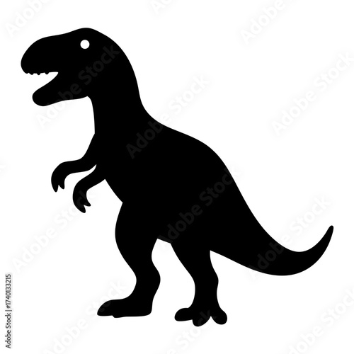 Silhouette of a t rex tyrannosaurus rex dinosaur vector illustration prehistoric jurassic era animal