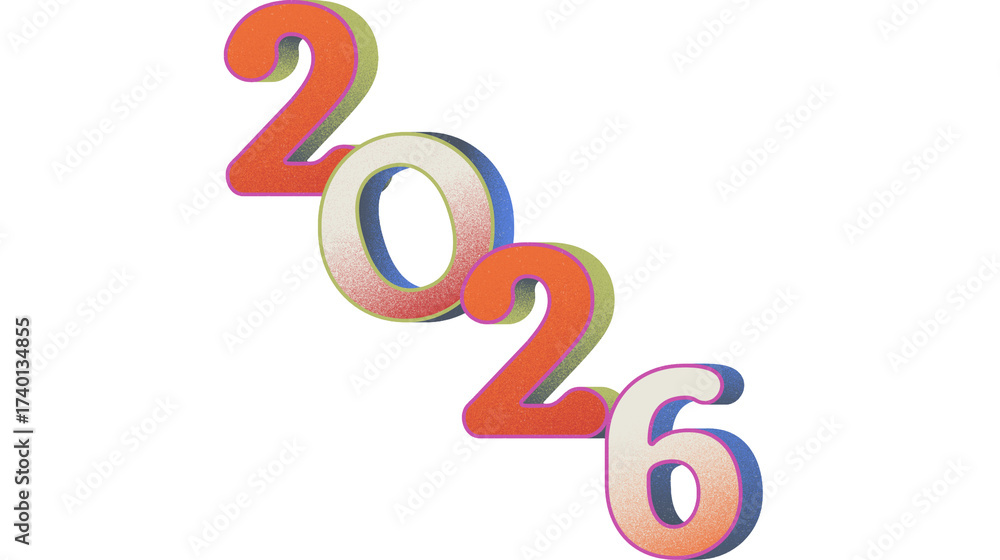 Fototapeta premium New Year 2026 