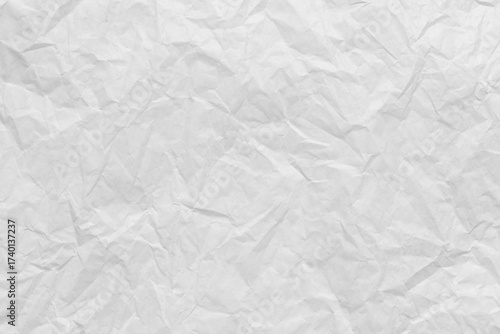 Crumpled white paper texture background for design with copy space for text or image.