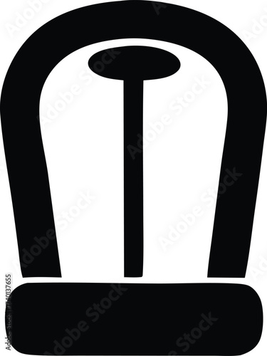 Classic antique scale silhouette isolated object represents weight measurement and balance simple icon for vintage weighing device