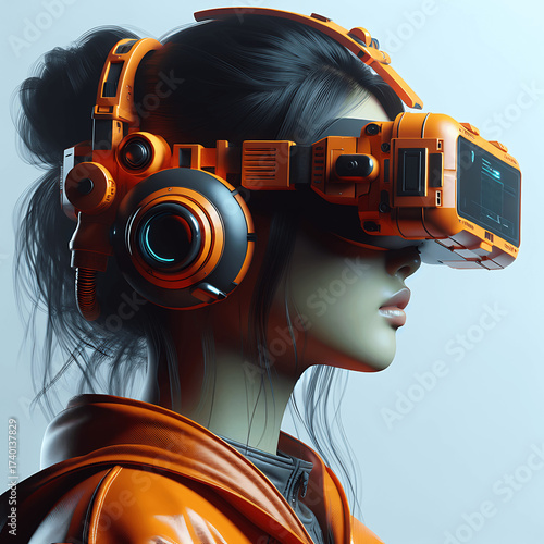 the girl in a helmet