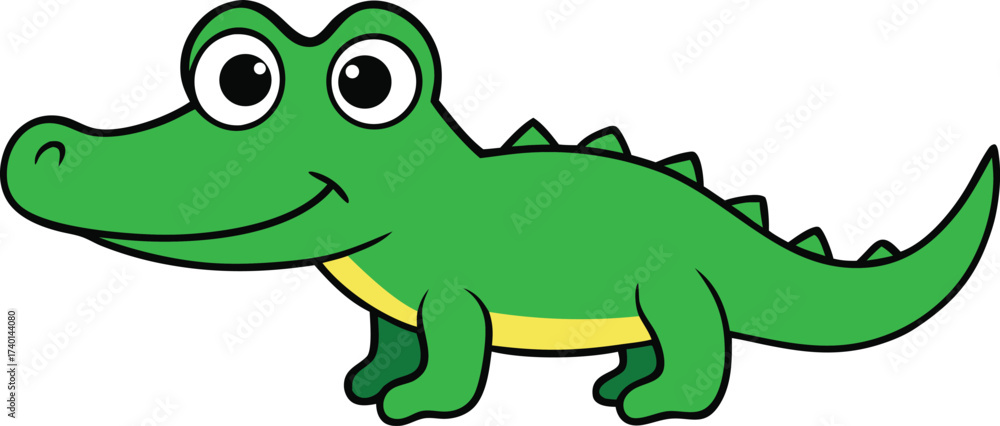 Obraz premium cute alligetorof usa cartoon vector illustration