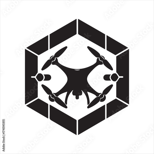drone vector silhouette sketch art idea design collection