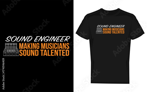 Sound engineer in silhouette using audio equipment representing talent and expertise in music production and sound engineering a professional silhouette