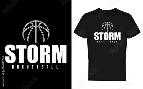 Dynamic storm basketball mascot silhouette ideal for school and college team branding and sports apparel designs featuring a powerful halfball character