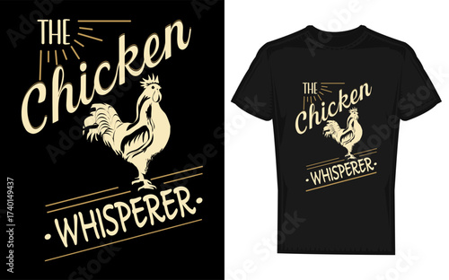 Funny chicken whisperer silhouette design for farm lovers and chicken enthusiasts isolated on transparent background