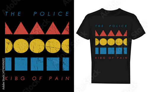 The police king of pain rock music band silhouette isolated on transparent background