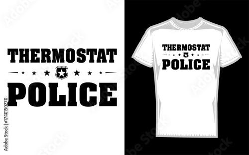 Thermostat police fun dad gifts fathers day silhouette isolated on transparent background