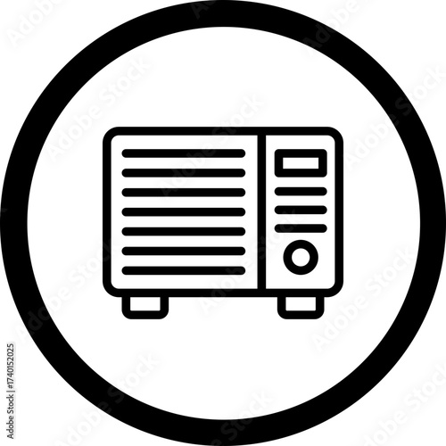 AC Window Unit Vector Icon Design