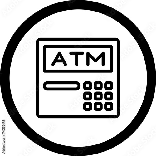 Atm Machine Vector Icon Design