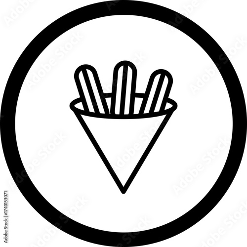 Churros Vector Icon Design