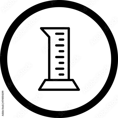 Graduated Cylinder Vector Icon Design