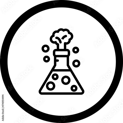 Chemical Reaction Vector Icon Design
