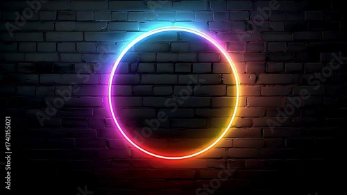 Modern trendy neon glowing light with neon.