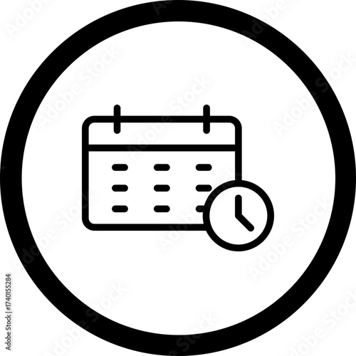 Deadline Vector Icon Design