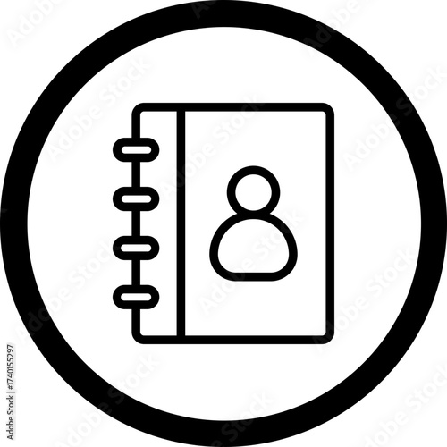 Address Book Vector Icon Design