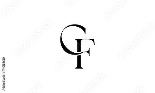 CF initial letters, monogram logo