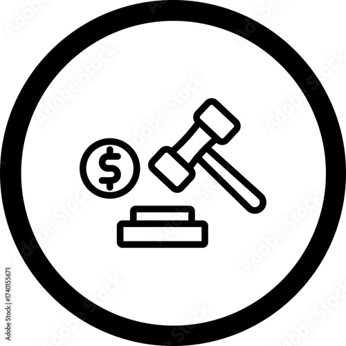 Auction Vector Icon Design