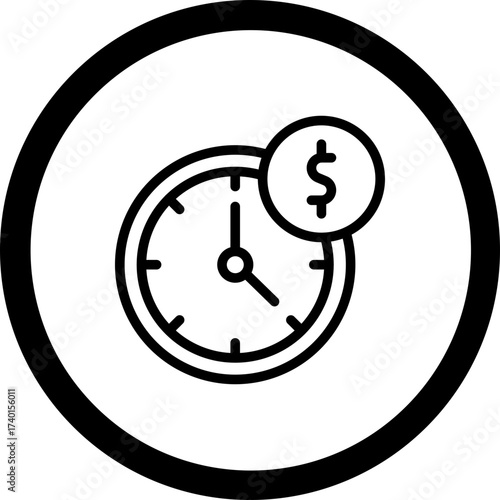 Time Is Money Vector Icon Design