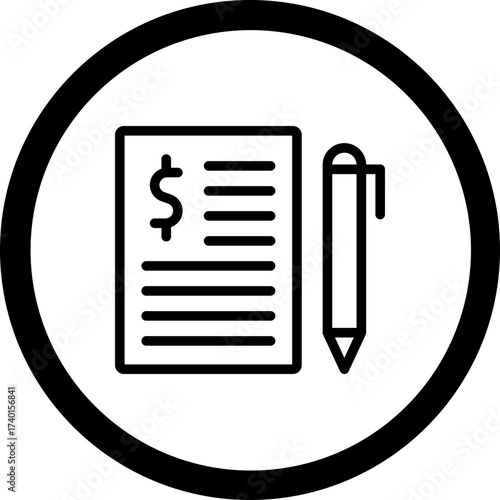 Pen And Paper Vector Icon Design