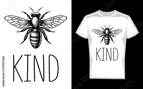 Inspirational be kind message with a minimalist silhouette design for women s short sleeve apparel perfect for positive affirmation and everyday wear