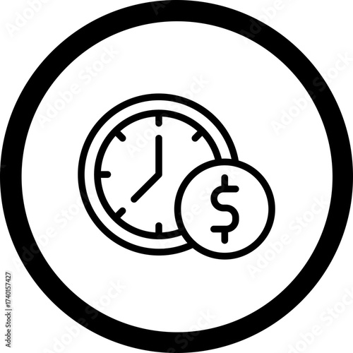 Time Is Money Vector Icon Design