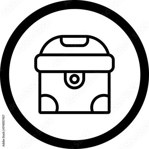 Treasure Chest Vector Icon Design