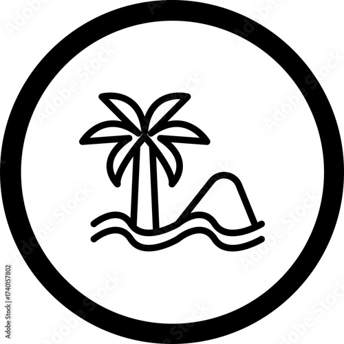 Oasis Vector Icon Design