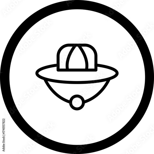 Explorer Hat Vector Icon Design