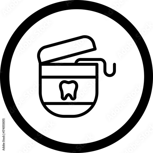 Dental Floss Vector Icon Design