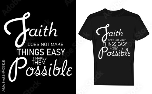 Empowering silhouette of a woman wearing an o neck top conveying a message of faith and inner strength presented in a clean vector design style