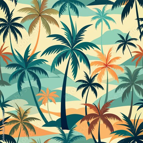 set of palm tree