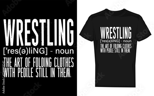 Funny wrestling definition silhouette design for men women and kids a humorous take on the sport