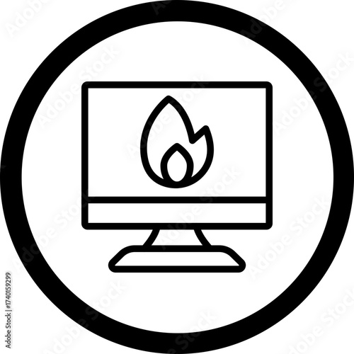 Flame Vector Icon Design
