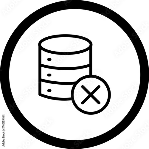 Delete Data Vector Icon Design