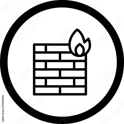 Firewall Vector Icon Design