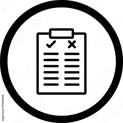 Pros And Cons Vector Icon Design