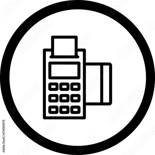 Pos Terminal Vector Icon Design